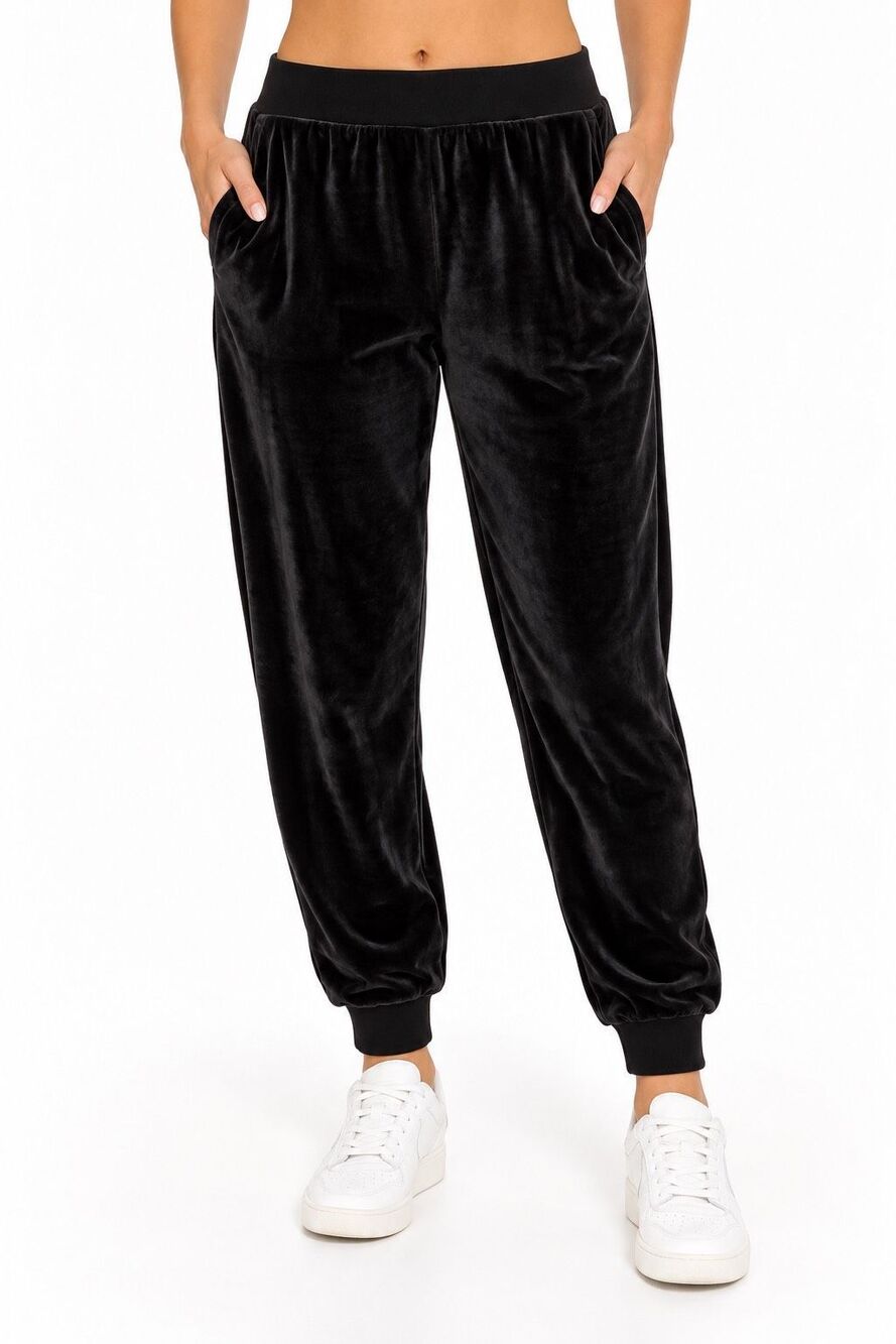 Banana Republic Velour Black Jogger Pants Women’s Size XL